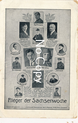 Postkarte flieger der - flieger,