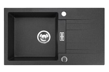 Küchenspüle Granit schwarz