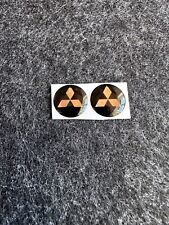 2x Mitsubishi Schlüssel Aufkleber Sticker Emblem Logo - 14 mm - Epoxy