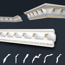 20m Stuckleisten Zierprofile Styroporleisten Deckenleisten Marbet B Leisten gold