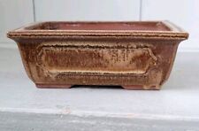 Bonsaischale Pflanzschale Keramik glasiert - VINTAGE 10,5 x 15 x 5,5 cm
