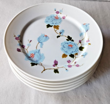 6 x Frühstücksteller Kuchenteller 20 cm blaue Blumen Heinrich Porzellan