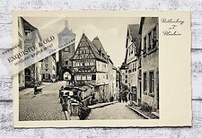 AK Rothenburg Tauber Plönlein Turm Uhr Fachwerk Architektur Postkarte Vintage