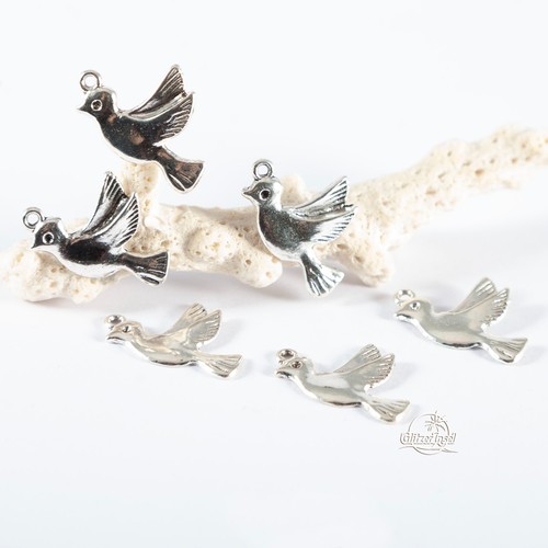 Schmuck anhänger vogel - 6x,