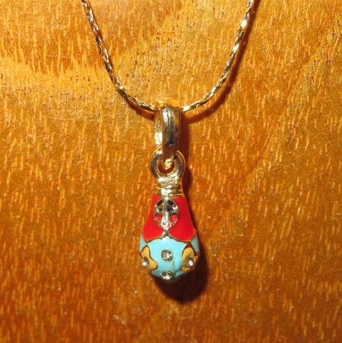 Faberge inspiriert rot blau - faberge,