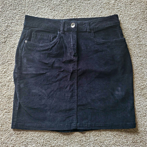 Schwarzer cordrock für damen - schwarzer,