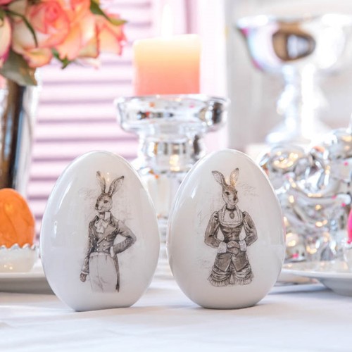 Ostereier set 10cm porzellan - ostereier,