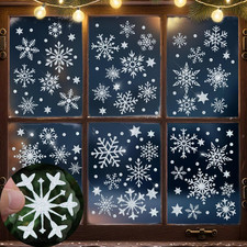 Schneeflocken Fensterbilder 175 Stück Weiß Glitzer Selbstklebend
