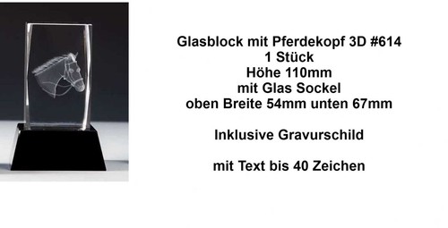 Pferdkopf glasblock - pferdkopf,