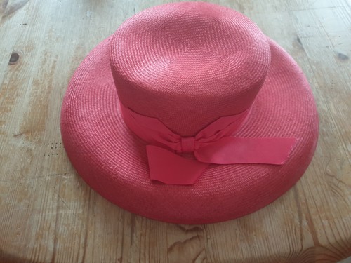 Strohhut borsalino rot - rot, l