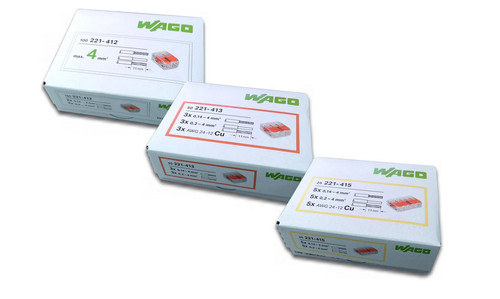 Wago klemmen 221 - 221, 100x