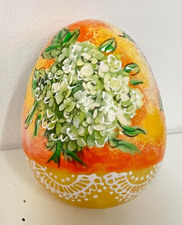 Osterei Keramik orange