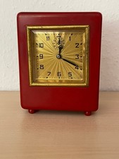Alte Tischuhr/Spardose /Globus/ Wecker - Rot - Bauhaus Design D.R.P. /30er Jahre