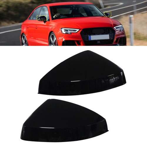 Schwarz glänz spiegelkappe - 2x,