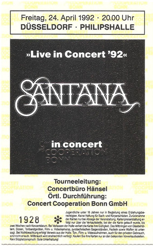 Santana concert 1992 - santana,