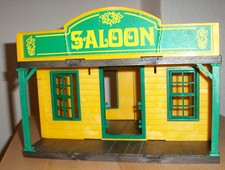 Playmobil - Western Gebäude - Saloon Haus in Gelb Grün 12 Bauteile *TOP* 