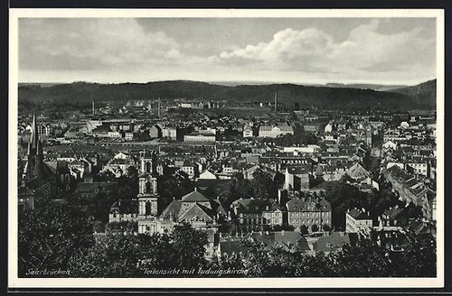 Saarbrücken teilansicht mit - saarbrücken,,