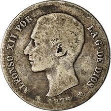 Münze, Spanien, Alfonso XII