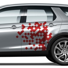 Seitendekor Muster Auto Aufkleber Abstrakt Cyber Pixel Quadrate Sticker #1349