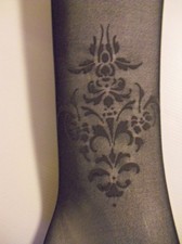 Schwarze strumpfhose mit - strumpfhose,