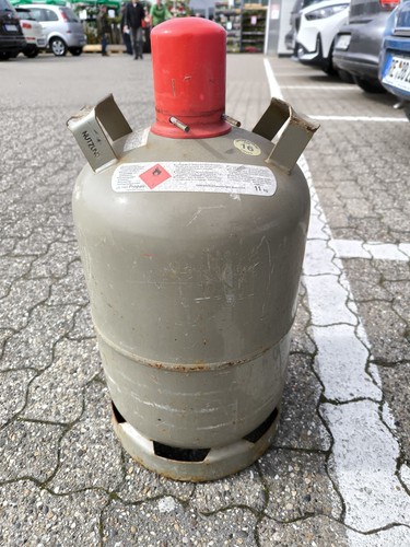 Propan gasflasche grau leer - propan,