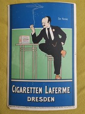 Original Cigaretten Laferme Dresden. Der Kenner - Pappplakat