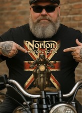 Norton Motorcycles Klassische Motorräder T Shirt Vintage Logo Retro Bikerclub 53