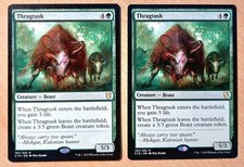 MTG Magic: 2 X Stoßzahn-Thrag / Thragtusk, English, Nearmint