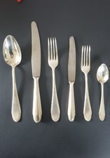 Antik WMF Jugendstil Art Déco versilbert Besteck Kreuzband 75 Teile