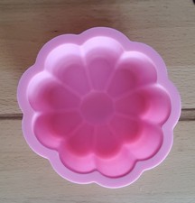 Schöne Silikon Backform Blume rosa
