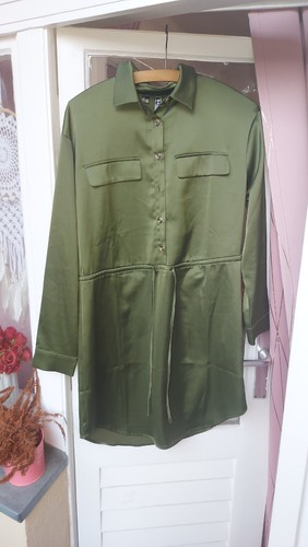 Olivgrünes blusenkleid s - xs,