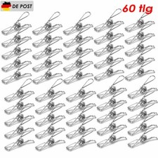 60 Stück Edelstahl Metall Wäscheklammer Winddicht Wäscheklammern Klammern