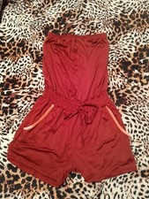 Jumpsuit Kurz Gr.L In BORDEAUX
