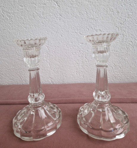 Pressglas kerzenständer - pressglas,