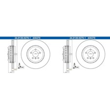 2x ATE 348mm BREMSSCHEIBEN VORNE passend für BMW 2 3 4 5 6 7 X3 X4 X5 X6 | 24.01