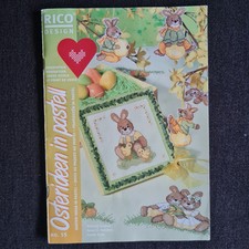 Original Stickvorlagen Buch Osterideen in Pastell von RICO