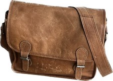 Paul Marius Umhängetasche Collegetasche Laptoptasche ECHTLEDER +Sofortversand+