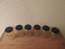 6 leere Gläser, Gelee-