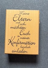 Holzstempel Einladung Zur