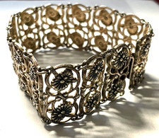 Vintage WMF Ikora Armband Gliederarmband 30er Jahre versilbert L 19,5 cm B 25 mm