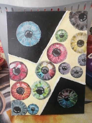 Bunte augen selbst gemalt - augen,,