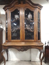 Rokoko Vitrine aus Eiche