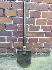 alter Feldspaten Klappspaten Spaten Holzgriff