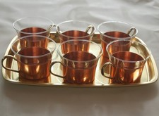 Vintage 6x Glühweingläser 70er Jahre Grog Punsch 6 Stück Glühwein JENAer Glas