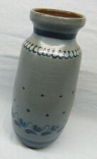 17198. Hohe Vase   blau grau