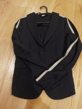 Flotter Sweat-Blazer by QIERO *36* navy Blau, Racingstreifen *ungetragen*