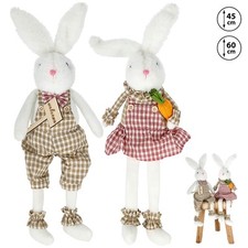 2x Kantenhocker Osterhase Paar H:50/60 Hasenpaar Er Sie Willkommensschild Ostern