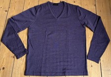 THEO WORMLAND | Feiner Strick-Pullover | Schurwolle | lila | L | wie neu