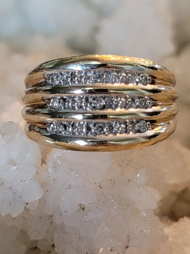 10kt gold breiter gerippter - gold,
