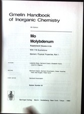 Gmelin handbook of inorganic chemistry; Mo : molybdenum. Suppl. / Vol. A. / 2. /
